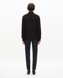 The Kooples HOMME BLACK chemise noire avec broderie