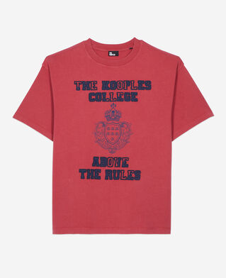 The Kooples MEN RED / BURGUNDY t-shirt with red screen print