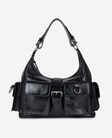 The Kooples FEMME BLACK sac amelia xl en cuir noir
