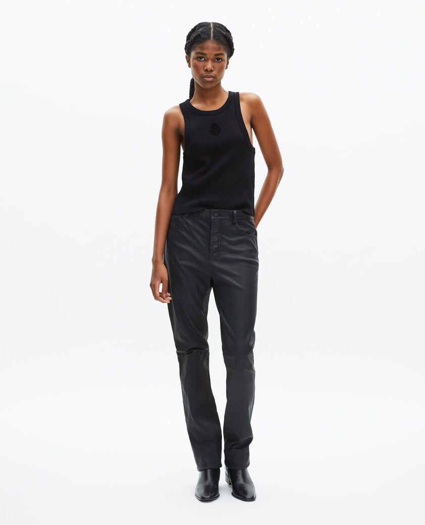 The Kooples MUJER BLACK camiseta de tirantes con cresta negra
