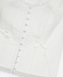 The Kooples FEMME ECRU top avec dentelle écru