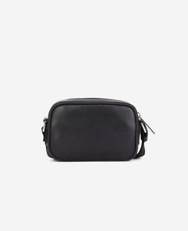 The Kooples HOMME BLACK sac messenger small en cuir noir