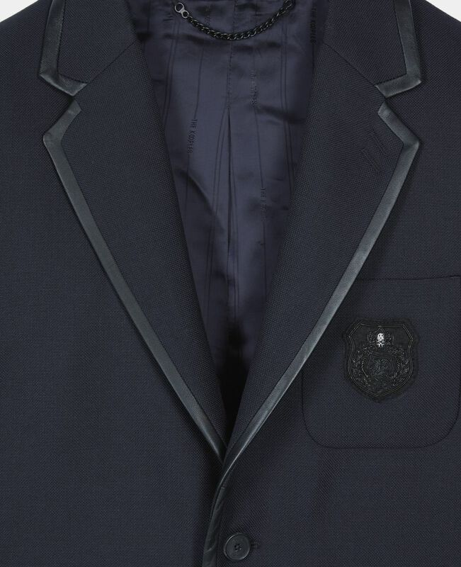 The Kooples HOMME DARK NAVY veste en laine mélangée bleu marine