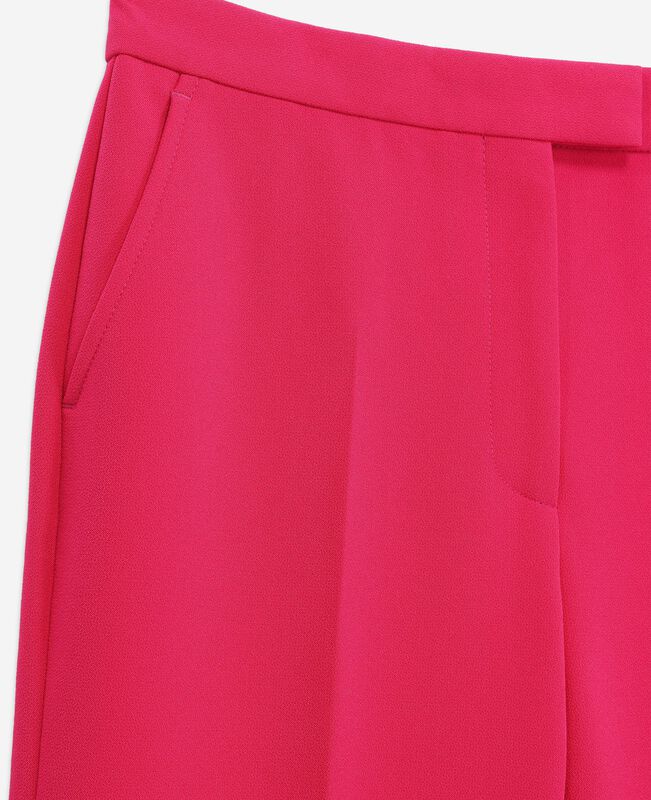 The Kooples FEMME PINK pantalon tailleur rose en crêpe