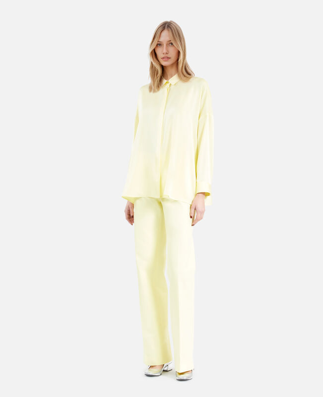 The Kooples FEMME LIGHT YELLOW chemise ample en soie jaune
