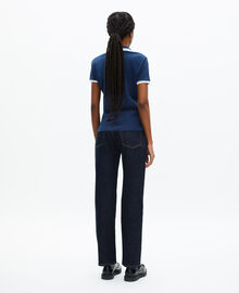 The Kooples FEMME DARK NAVY polo col v bleu