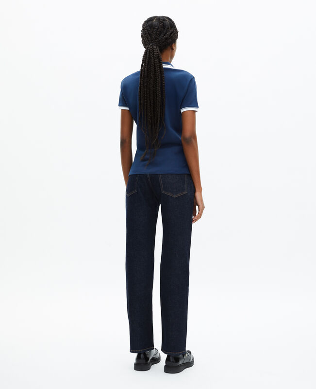 The Kooples FEMME DARK NAVY polo col v bleu