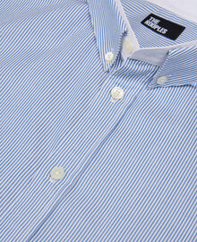 The Kooples HOMME BLUE WHITE chemise formelle à rayures bleue