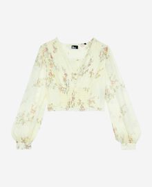 The Kooples FEMME YELLOW top imprimé fleuri jaune