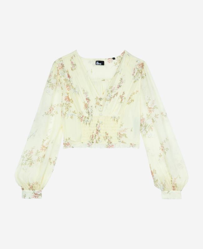 The Kooples FEMME YELLOW top imprimé fleuri jaune