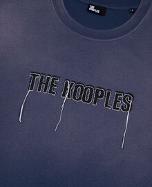 The Kooples HOMME DARK NAVY t-shirt avec logo délavé bleu marine