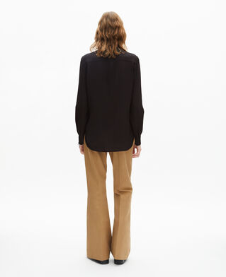 The Kooples WOMEN BLACK black silk shirt
