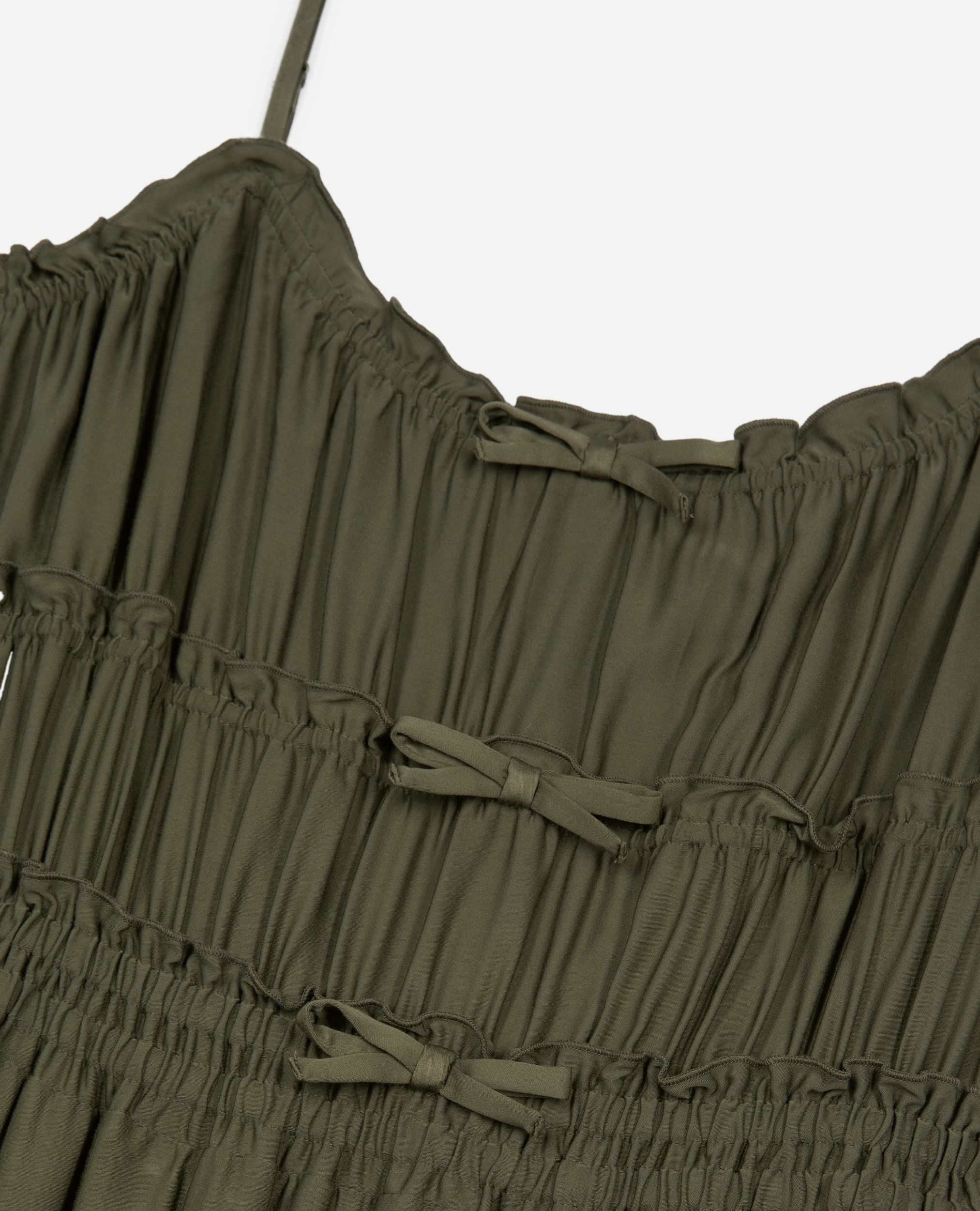 Robe longue avec nœuds kaki, KAKI STONE, hi-res image number null