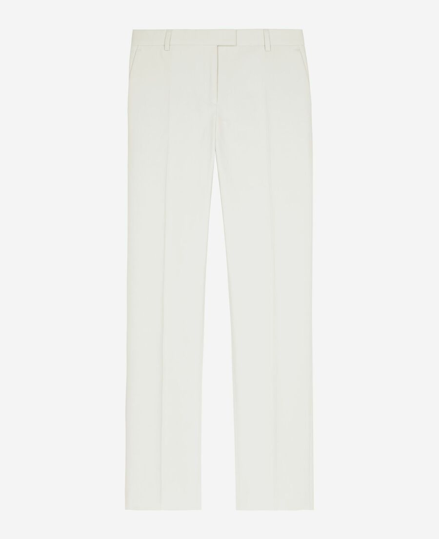 The Kooples FEMME WHITE pantalon costume large en coton ecru