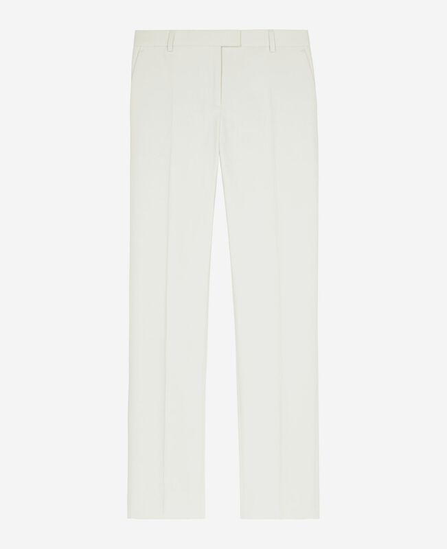 The Kooples FEMME WHITE pantalon costume large en coton ecru