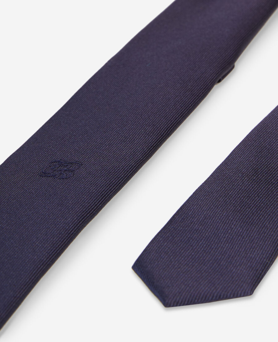 The Kooples HOMME NAVY cravate en soie bleu marine