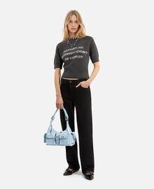 The Kooples FEMME LIGHT BLUE sac amelia en cuir bleu clair