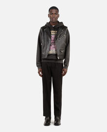 The Kooples HOMME BLACK blouson sans manches en cuir noir