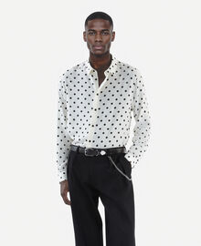 The Kooples HOMME WHITE / BLACK chemise imprimée à pois blanche