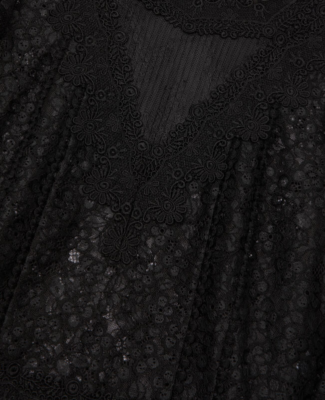 The Kooples FEMME BLACK top en dentelle noire