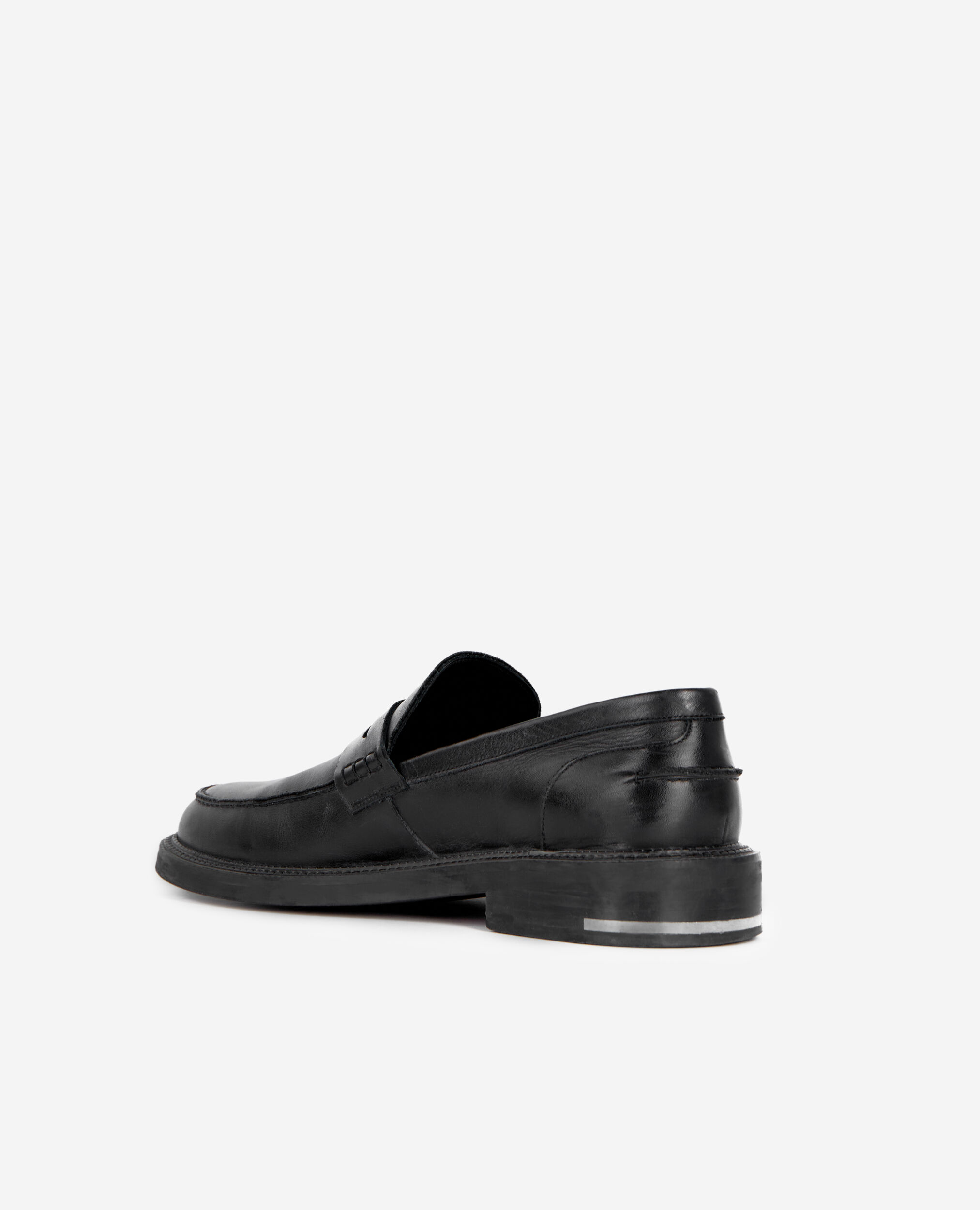 Mocassins Penny en cuir noirs, BLACK, hi-res image number null