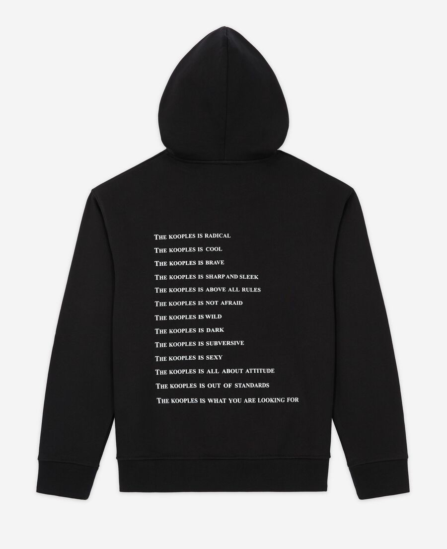 The Kooples FEMME BLACK sweatshirt à capuche what is avec strass noir