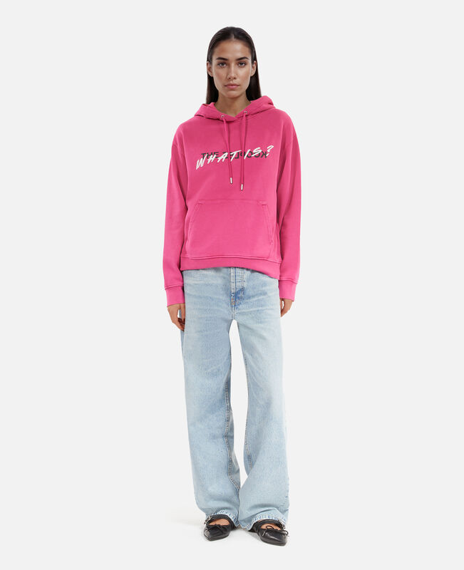 The Kooples FEMME FUSHIA sweatshirt à capuche what is rose