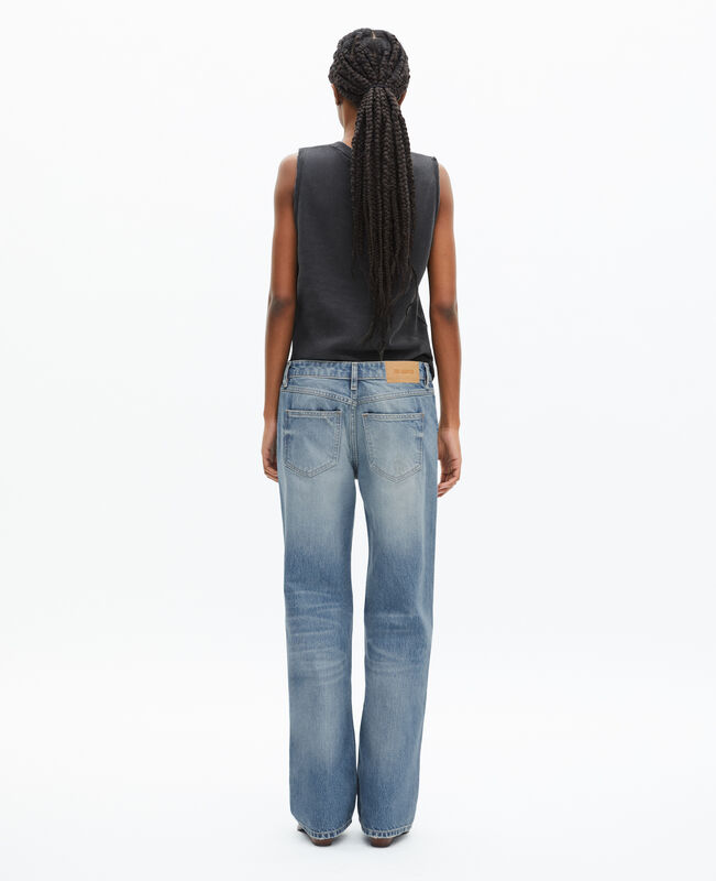 The Kooples FEMME BABY BLUE jean large bleu clair