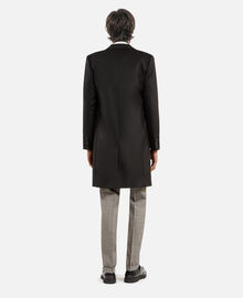 The Kooples HOMME BLACK manteau en laine noir