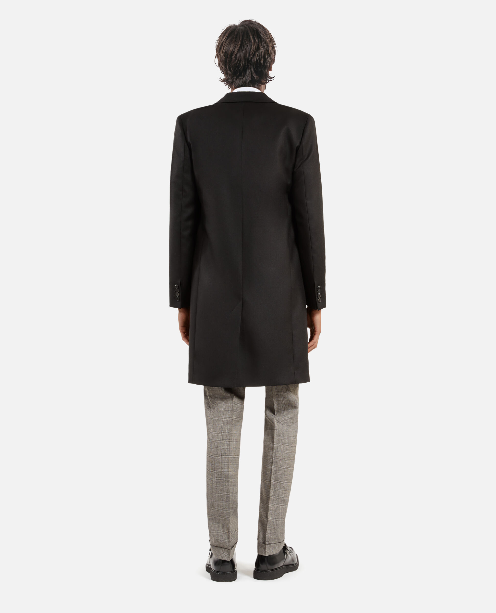 Manteau en laine noir, BLACK, hi-res image number null