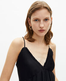 The Kooples FEMME BLACK caraco plissé noir