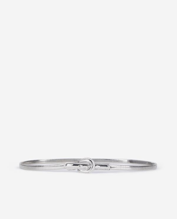 The Kooples FEMME SILVER ceinture fine en métallerie argentée
