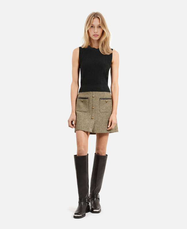 The Kooples FEMME BLACK top en maille noir