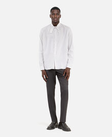 The Kooples HOMME BLACK WHITE chemise à fines rayures blanche