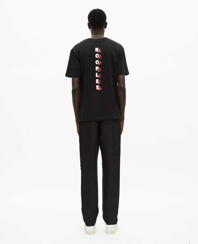 The Kooples HOMME BLACK t-shirt avec sérigraphie logo noir