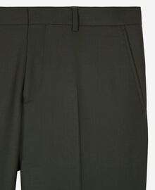 The Kooples HOMME KAKI pantalon de costume en laine kaki coupe ajustée