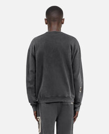 The Kooples HOMME BLACK WASHED sweatshirt avec patchs noir délavé