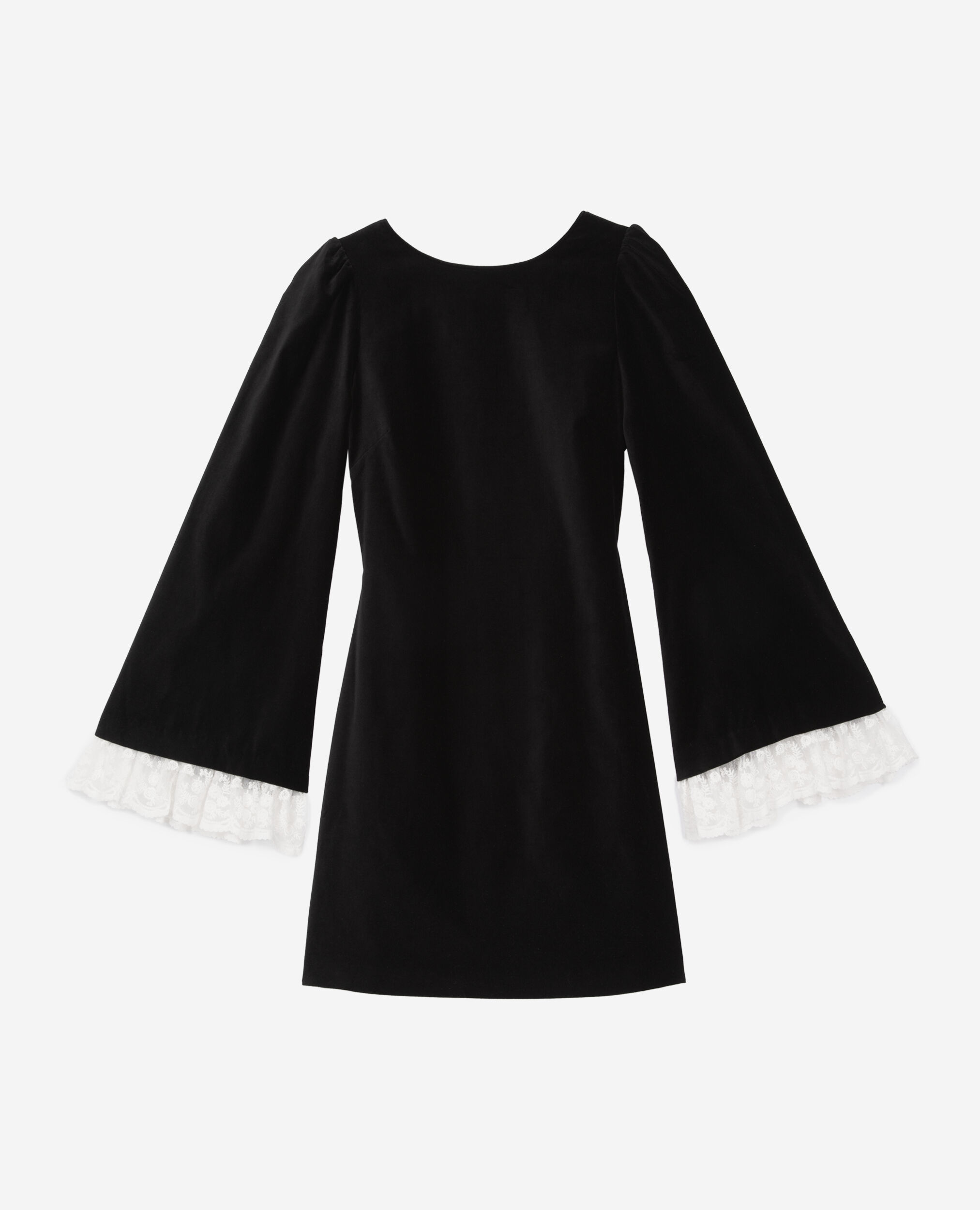 Robe courte en velours noire, BLACK, hi-res image number null