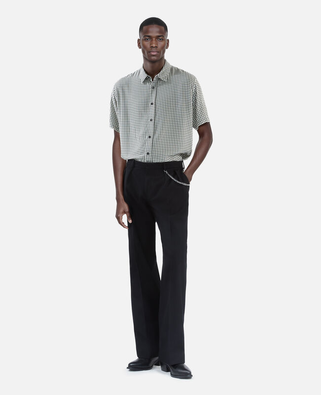 The Kooples HOMME BLACK WHITE chemise manches courtes imprimé fleuri