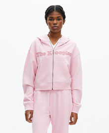 The Kooples FEMME LILA sweatshirt à zip avec logo rose
