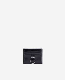 The Kooples FEMME BLACK porte cartes amelia en cuir noir