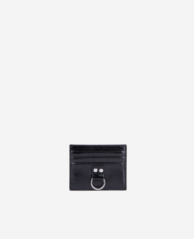 The Kooples FEMME BLACK porte cartes amelia en cuir noir