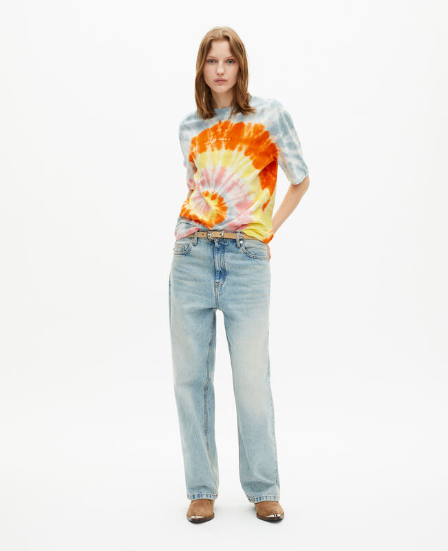 The Kooples FEMME BABY BLUE t-shirt tie and dye multicolor
