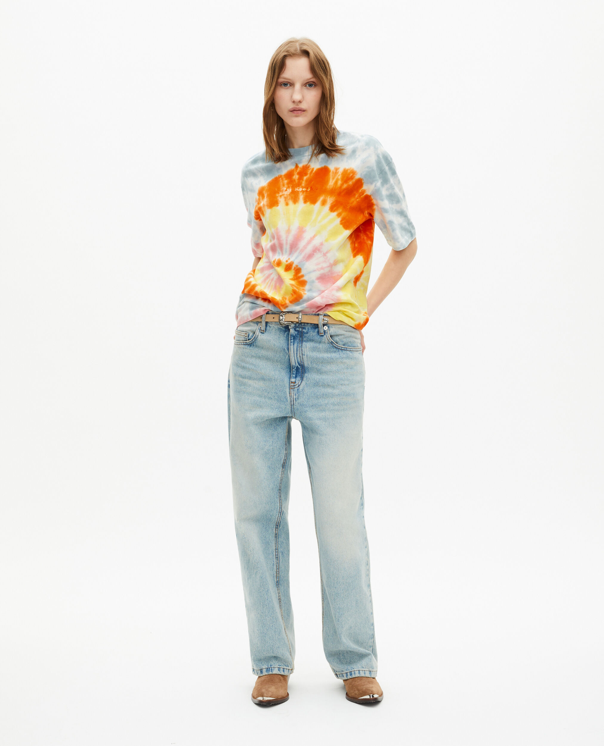 T-shirt tie and dye multicolor, BABY BLUE, hi-res image number null