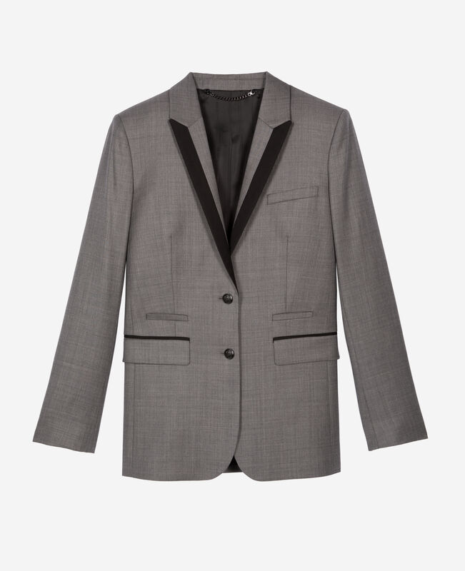 The Kooples FEMME DARK GREY veste tailleur droite grise