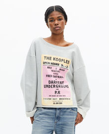 The Kooples FEMME GREY MELANGE sweatshirt avec sérigraphie gris