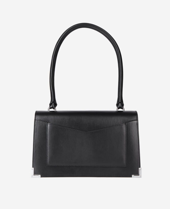 The Kooples FEMME BLACK sac emily porté épaule en cuir noir