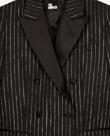 The Kooples FEMME BLACK veste tailleur à rayures noire