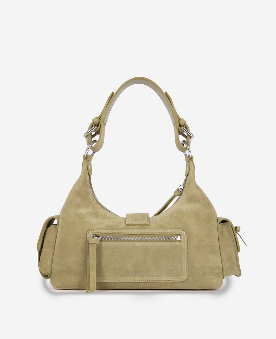 The Kooples FEMME CAMEL sac amelia en cuir suède camel