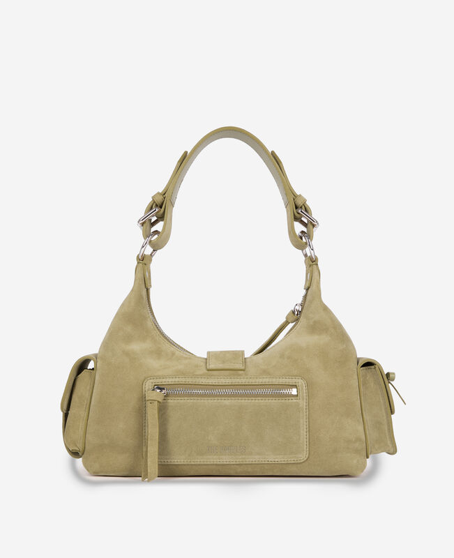 The Kooples FEMME CAMEL sac amelia en cuir suède camel